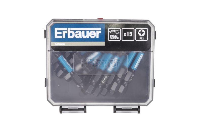 Zestaw bitów Erbauer PZ2 50 mm 15 szt.