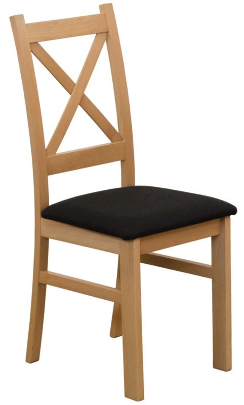 Zestaw Bonni 4x Krzesło tapicerowane do jadalni Dąb Artisan/Czarny 1 kpl.