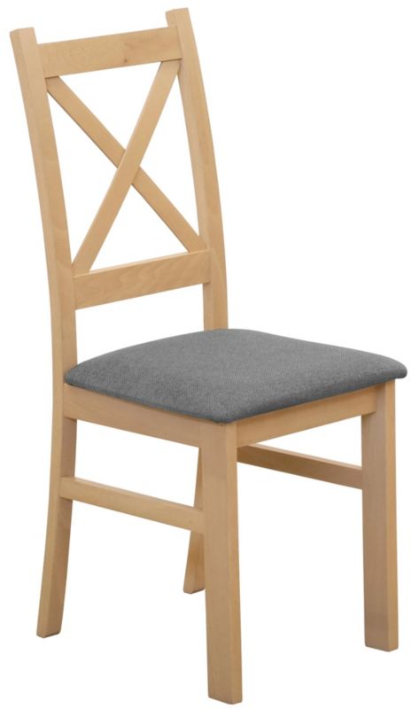 Zestaw Bonni 4x Krzesło tapicerowane do jadalni Dąb Artisan/Szary 1 kpl.