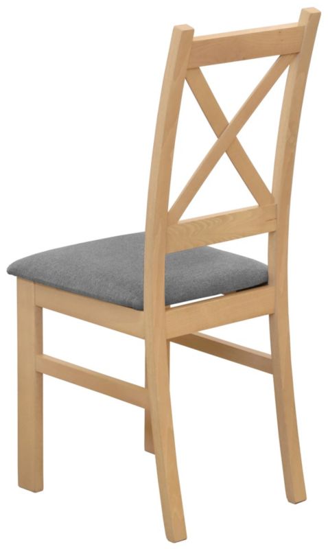 Zestaw Bonni 4x Krzesło tapicerowane do jadalni Dąb Artisan/Szary 1 kpl.