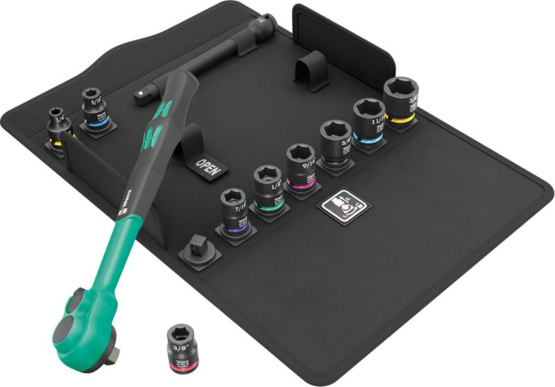 Zestaw calowy z grzechotką Wera 3/8" Zyklop Comfort 13, z przełącznikiem zmiany kierunku pracy, 11 części, 05005531001, 1szt.