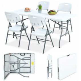 Zestaw Cateringowy Focus Garden Biesiadny Bankietowy Stół 180 cm  4x Krzesła 1 szt
