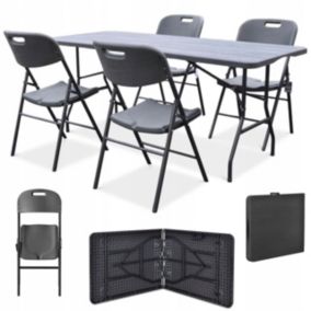 Zestaw Cateringowy Focus Garden Biesiadny Bankietowy Stół 180cm  4x KRZESŁA 1 szt