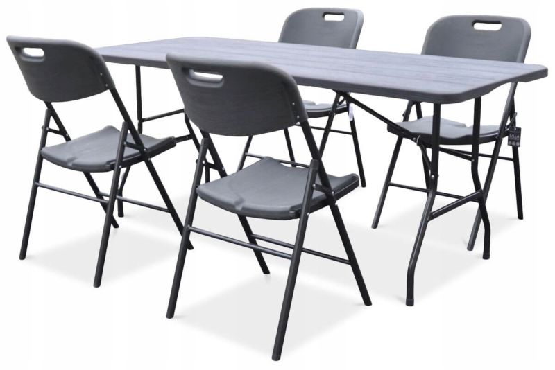 Zestaw Cateringowy Focus Garden Biesiadny Bankietowy Stół 180cm  4x KRZESŁA 1 szt