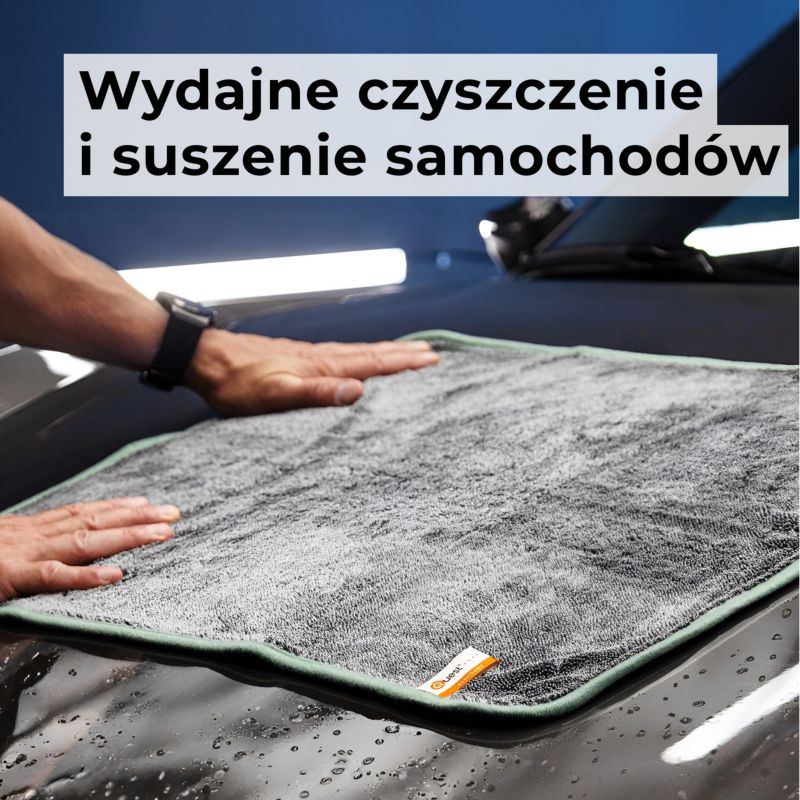 Zestaw ściereczek z mikrofibry 50x60 cm QUEST, ściereczka do mycia i polerowania karoserii - szary, 6 szt.