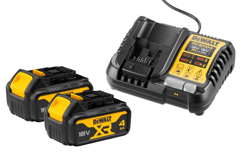 Zestaw DeWalt ładowarka i akumulator 2 x 4 Ah 18 V XR