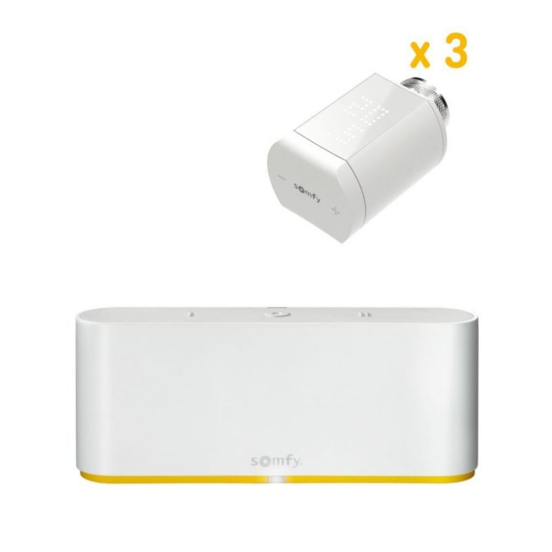 Zestaw do sterowania ogrzewaniem Somfy TaHoma Switch + Głowica termostatyczna io 3 szt.