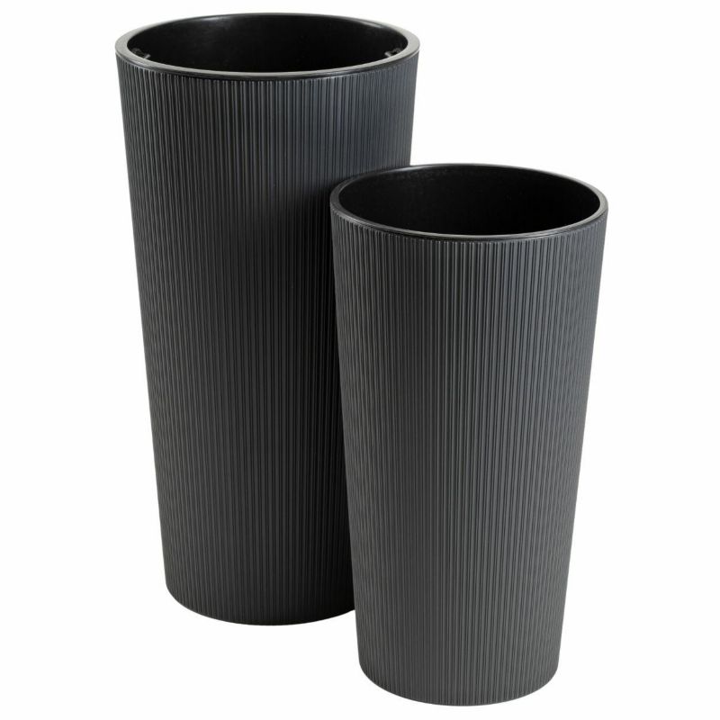 Zestaw donic URBANIKA ECO HowHomely 46, 57 cm wysokie smukłe antracyt 2 szt