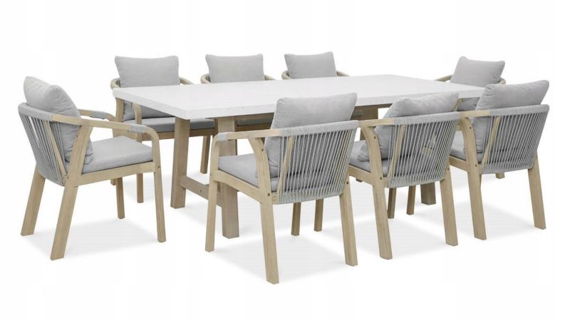Zestaw Drewnianych Furrore Mebli Jadalnianych Jacob Duży Stół 230x110 Premium Szary 1 szt