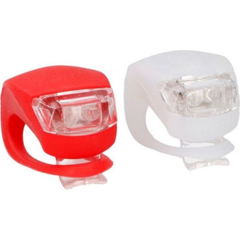 Zestaw Dunlop  silikonowych lamp rowerowych led przód i tył  1kpl.