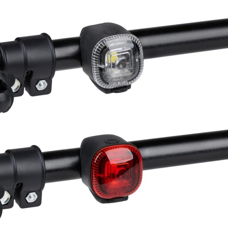Zestaw Dunlop  silikonowych lamp rowerowych led przód tył  1kpl.