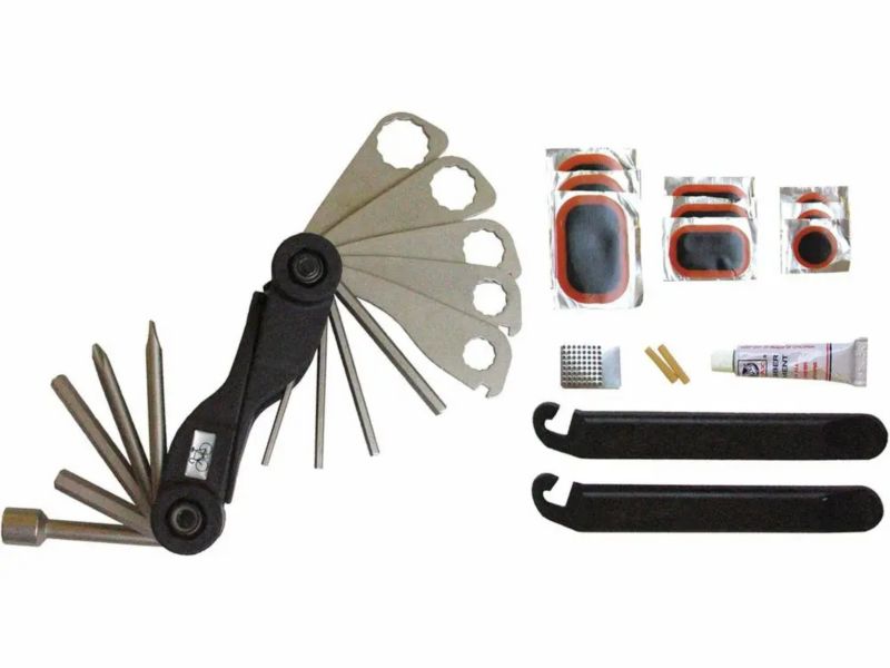 Zestaw Extol narzędzi rowerowych  z etui  multitool do naprawy koła roweru 1szt