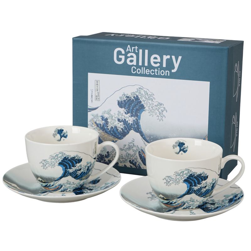 Zestaw Filiżanek Ze Spodkami Duo The Great Wave 270 Ml 2 Szt.