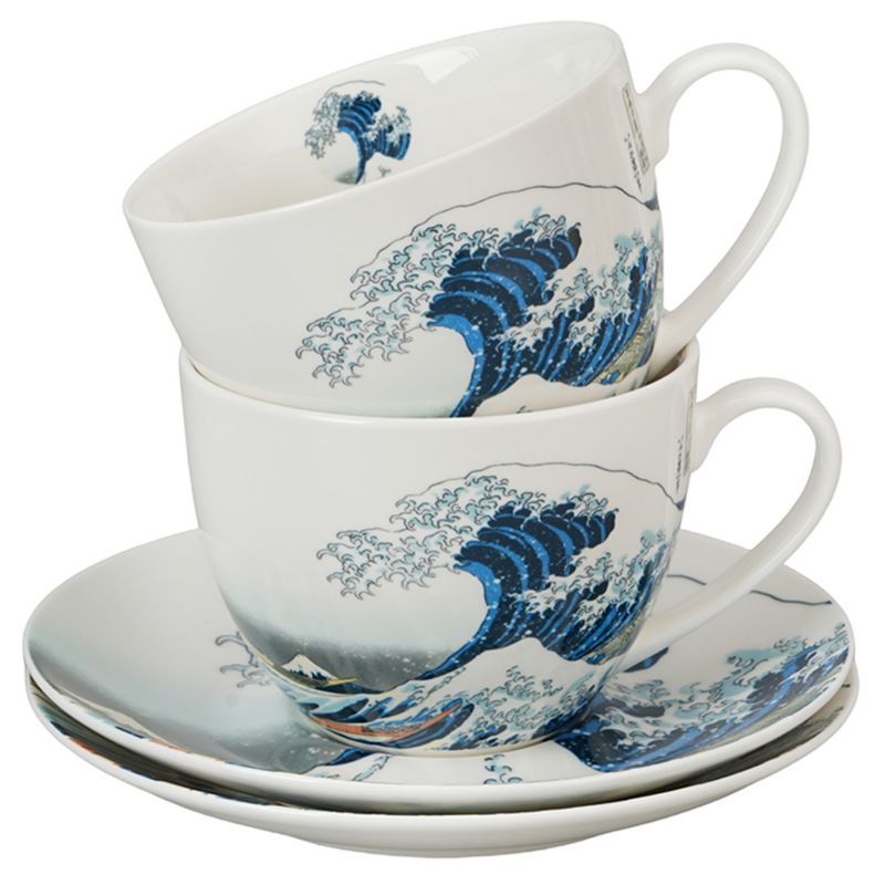 Zestaw Filiżanek Ze Spodkami Duo The Great Wave 270 Ml 2 Szt.