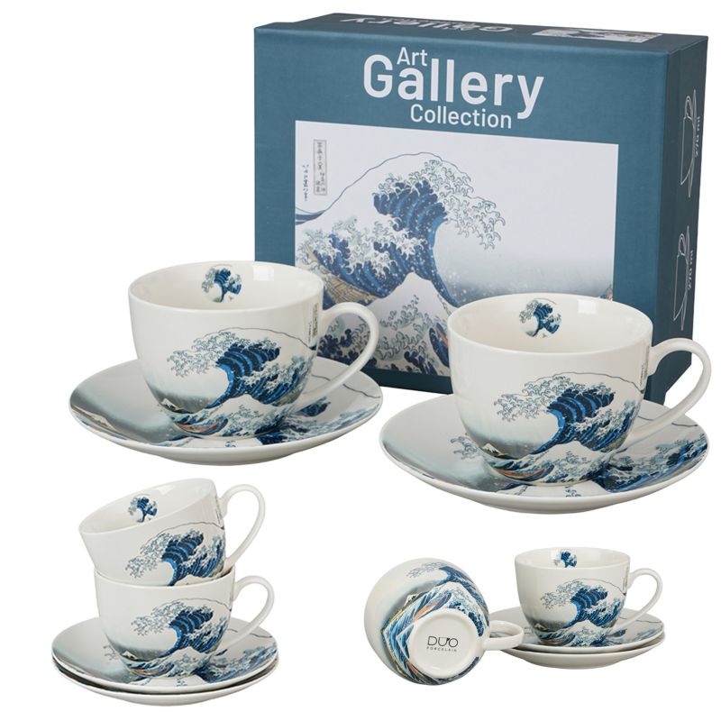 Zestaw Filiżanek Ze Spodkami Duo The Great Wave 270 Ml 2 Szt.