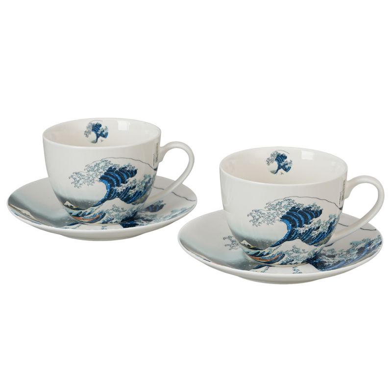 Zestaw Filiżanek Ze Spodkami Duo The Great Wave 270 Ml 2 Szt.