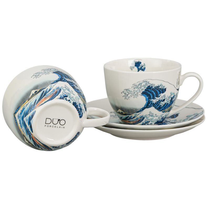 Zestaw Filiżanek Ze Spodkami Duo The Great Wave 270 Ml 2 Szt.
