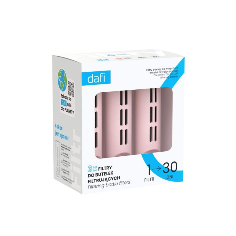 Zestaw filtrów do butelki Dafi baby pink 3 szt.