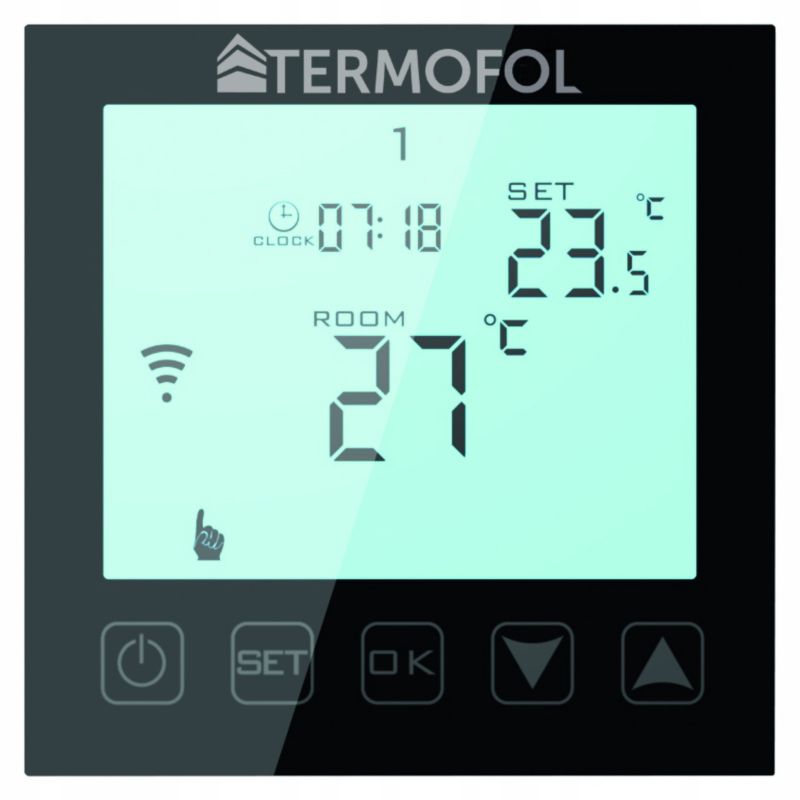 ZESTAW Folia Grzewcza TERMOFOL  na podczerwień moc 80W 50cm pow. 1m² + TF-H5 WIFI BLACK 1kpl