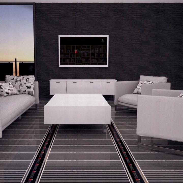 Zestaw folia grzewcza TERMOFOL na podczerwień szer. 100cm moc 140w 8m² +tf-h3 white 1kpl