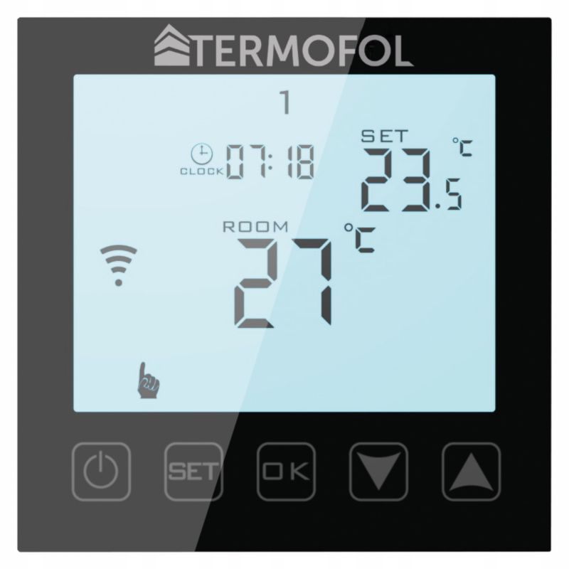 Zestaw folia grzewcza TERMOFOL podczerwień moc 140w 100 cm pow. 16m² wifi black 1kpl
