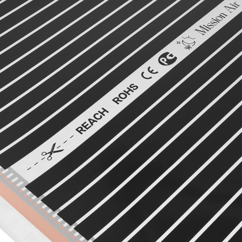Zestaw folii grzewczej Mission Air na podczerwień SILVER 160W 22m²,szer.50cm +Libra Czarny 1szt