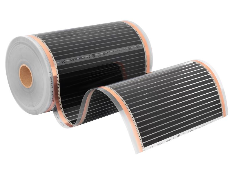 Zestaw folii grzewczej na podczerwień Mission Air Silver 160W 5m²,szer.50cm +Aries Czarny 1 szt