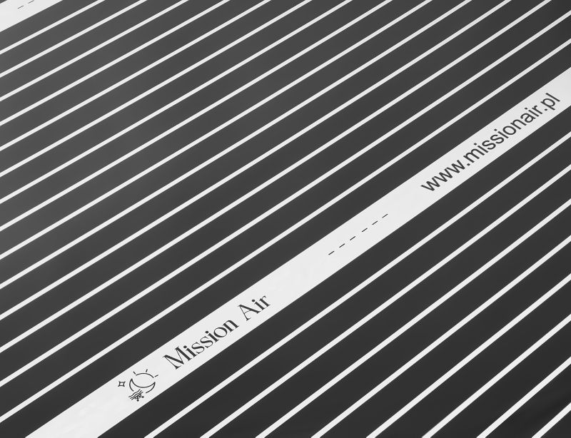 Zestaw folii grzewczych na podczerwień Mission Air IR SILVER 160W 1m²,szer.100cm + Taurus Czarny 1szt