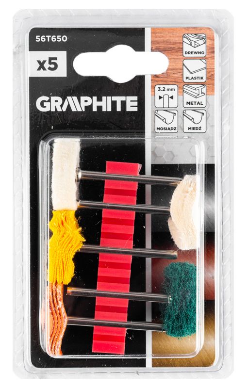 Zestaw  Graphite akcesoriów do miniszlifierki, 5 szt.,