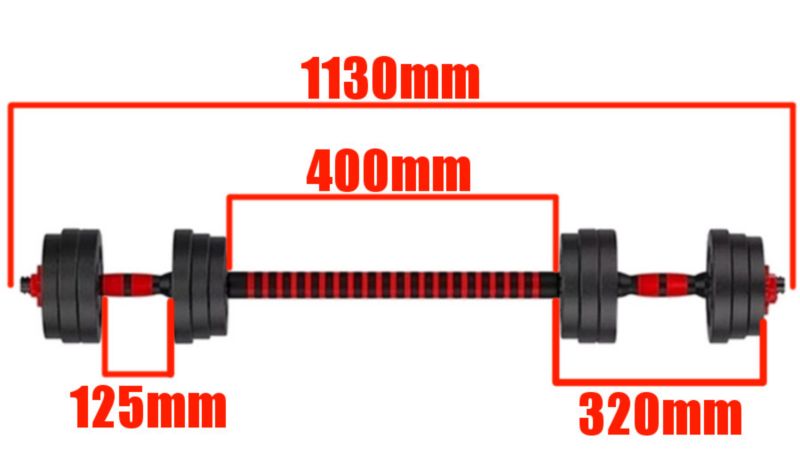 ZESTAW HANTLI 20kg 2x 10kg + GRYF Fixem 1szt.
