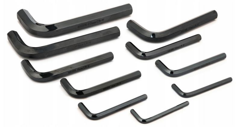 Zestaw  JCB klucze imbusowe wkrętaki imbusy krótkie crv płachta 10el 6-22mm  1szt.