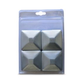 Zestaw kapturków Blooma metalowy 7,1 x 7,1 cm ocynk 4 szt.