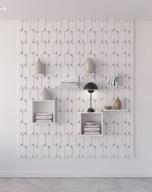 Zestaw klocków ARCO Clickform Murso by Cezar Biały RAL9003 Mat MDF 36 szt.