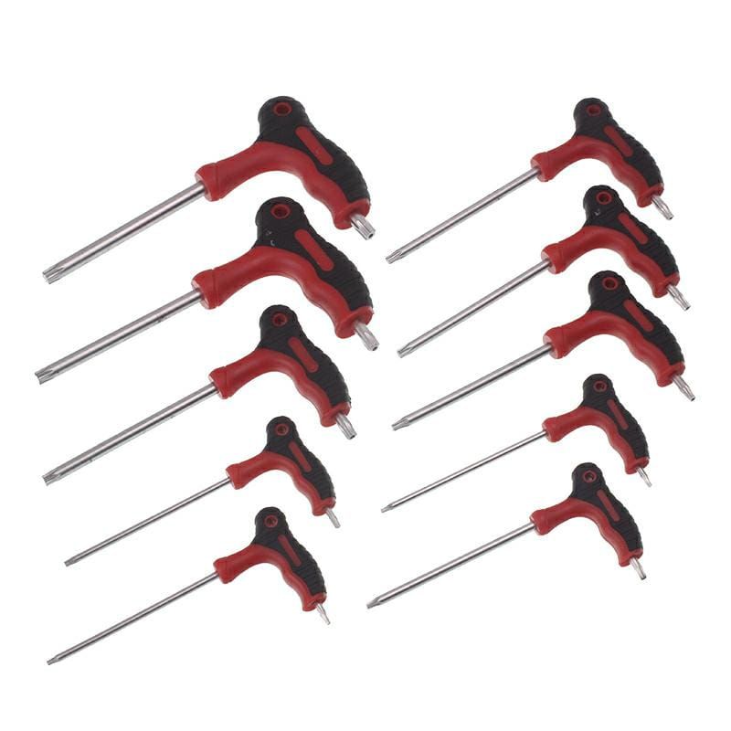 Zestaw kluczy imbusowych HERMON typu torx 10szt + stojak, podwójna końcówka 1 kpl.