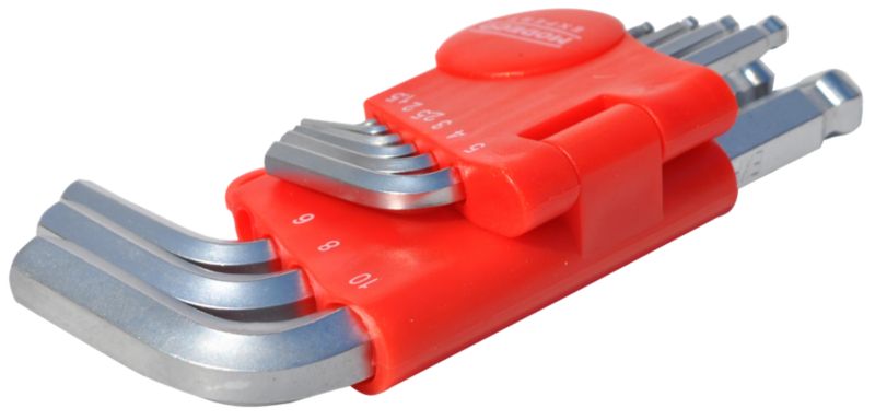 Zestaw kluczy imbusowych Modeco Expert HEX z kulką Cr-V krótkie 1,5-10 mm - blister - 9 el.