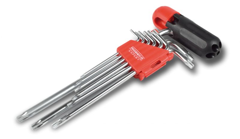 Zestaw kluczy imbusowych Modeco Expert TORX Cr-V długie T10-T50 - blister - 9 el.