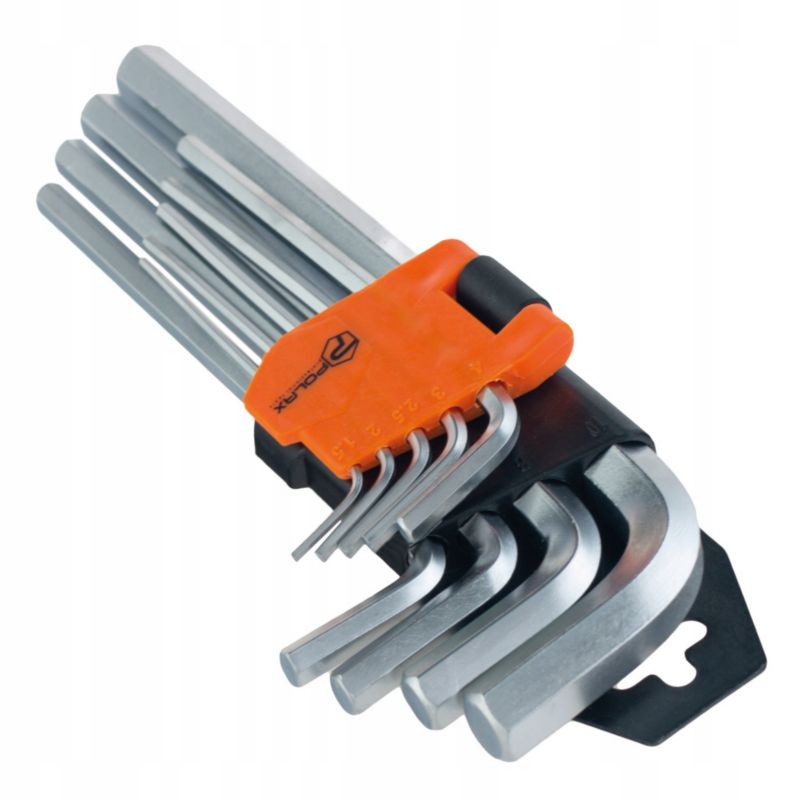 Zestaw kluczy imbusowych wydłużony 9szt. 1.5-10 mm CrV Polax 1 szt.
