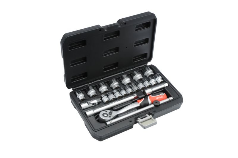 Zestaw kluczy nasadowych 3/8" YATO 22 elementy system AS-Drive nasadki 22 szt.