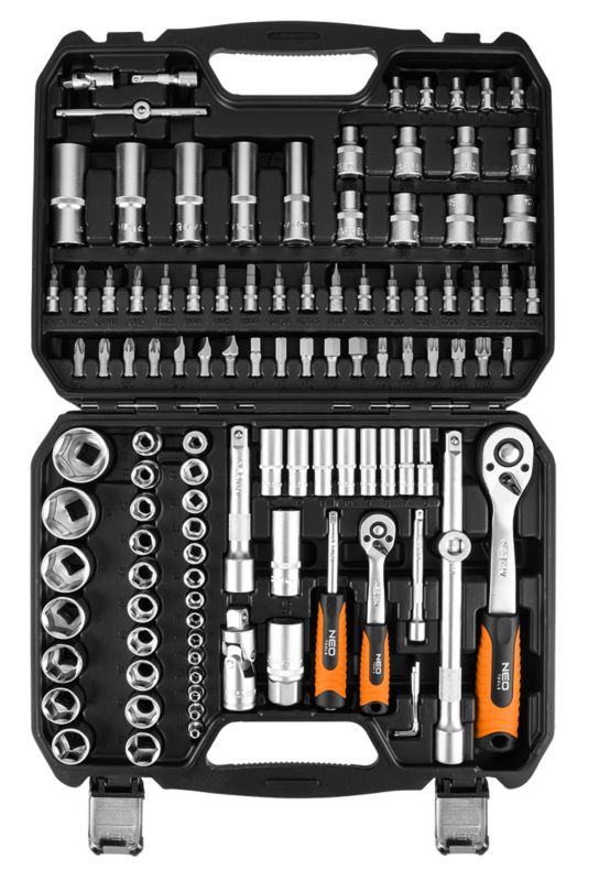 Zestaw kluczy nasadowych Neo Tools 1/2", 1/4" CrV 110 elementów 1 kpl.