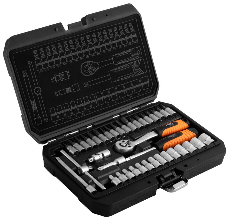 Zestaw kluczy nasadowych Neo Tools 1/4" 38 szt.