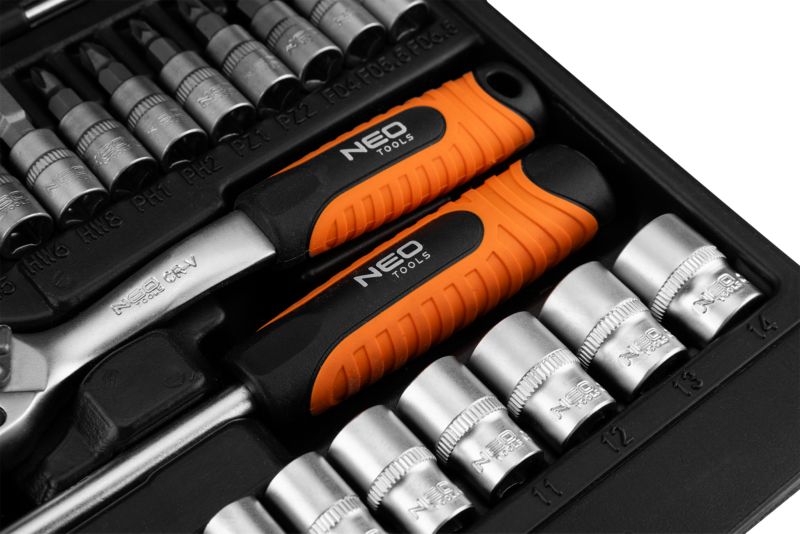 Zestaw kluczy nasadowych Neo Tools 1/4" 38 szt.
