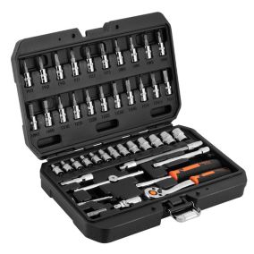 Zestaw kluczy nasadowych Neo Tools 1/4" CrV 46 elementów 1 kpl.