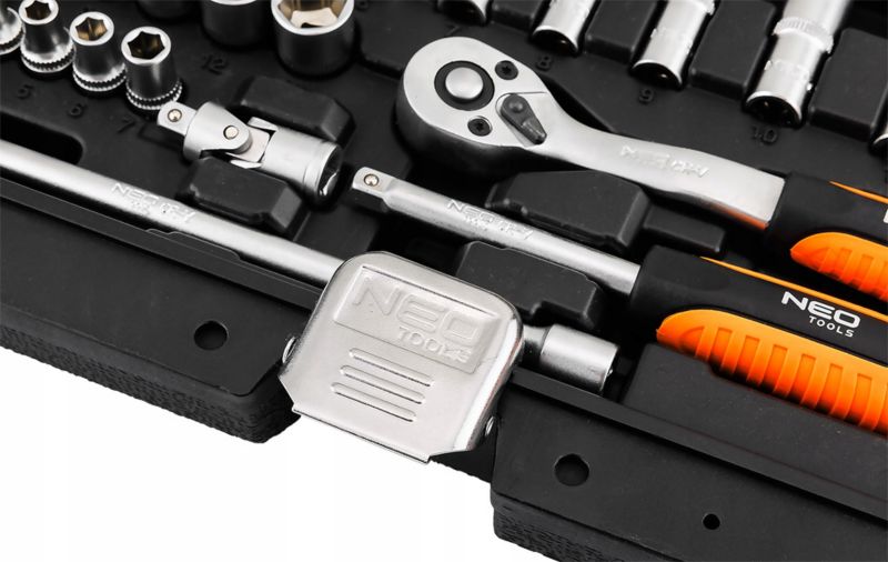 Zestaw kluczy Nasadowych NEO TOOLS grzechotka 1/4