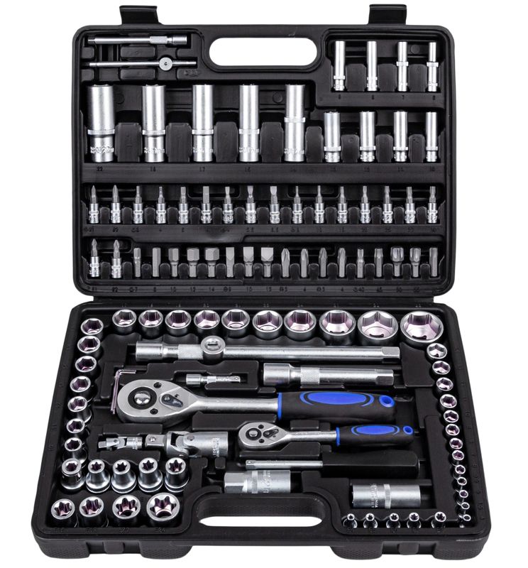 Zestaw kluczy nasadowych płasko-oczkowych torx bity 108 MASTIFF 1 szt.