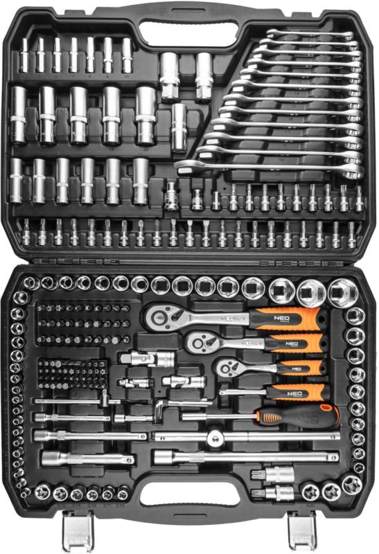 Zestaw kluczy NEO 1/2" 3/8" 1/4" 216 szt.