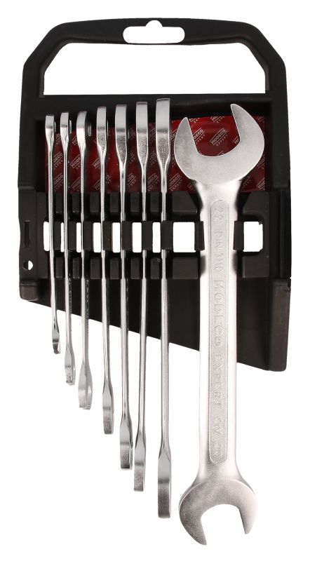 Zestaw kluczy płaskich Modeco Expert 6-22 mm Cr-V satin 8 el.  kpl.