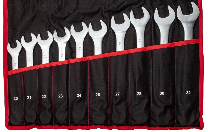 Zestaw kluczy płasko-oczkowych torx wygięte SILVER typ c półotwarte 47 sztuk płachta  1szt.