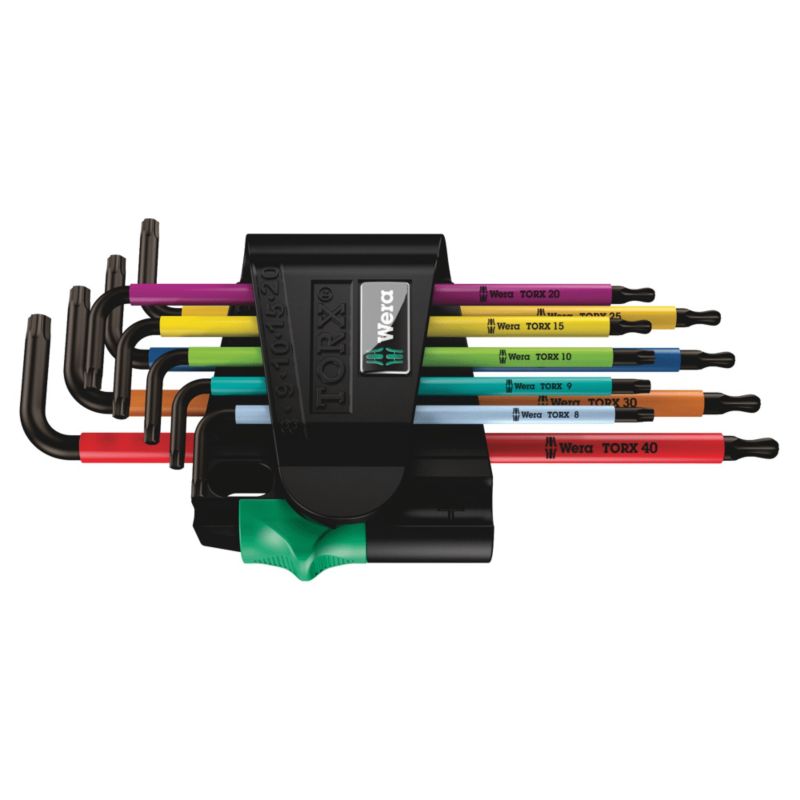 Zestaw kluczy trzpieniowych Wera TORX BO Multicolour, BlackLaser, z magnetyzerem, 9 części, 05024335001 Wera, 1szt.
