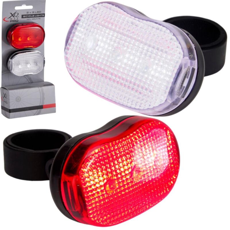 Zestaw Koopman  lamp rowerowych led przód i tył 3led    1kpl.