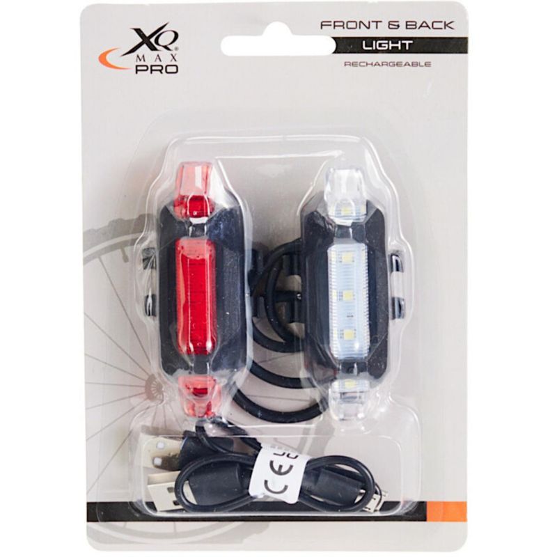 Zestaw Koopman  lamp rowerowych led przód i tył  ładowanie usb  1kpl.